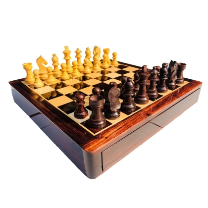 Zdjęcie Ekskluzywna magnetyczna szachownica z ręcznie wykonanymi figurami - The Chess Empire
