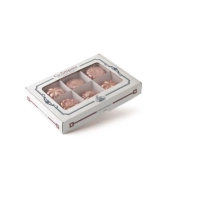 Picture Set of 6 copper cake molds ø 8 cm - Cu Artigiana