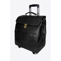Picture Exclusive leather travel bag on wheels - Terrida