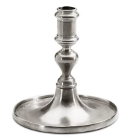Picture Precioso candelabro de peltre - h 14,5 cm