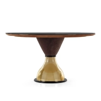 Picture Mesa de comedor redonda italiana Davis - 3 tipos de tableros disponibles