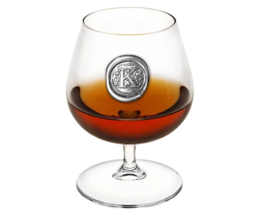 Bild 1 Glas Brandy- oder Cognacglas mit der Initiale