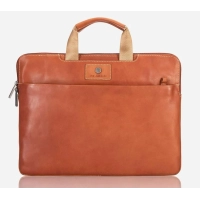 Picture Luxurious leather laptop bag with zipper
