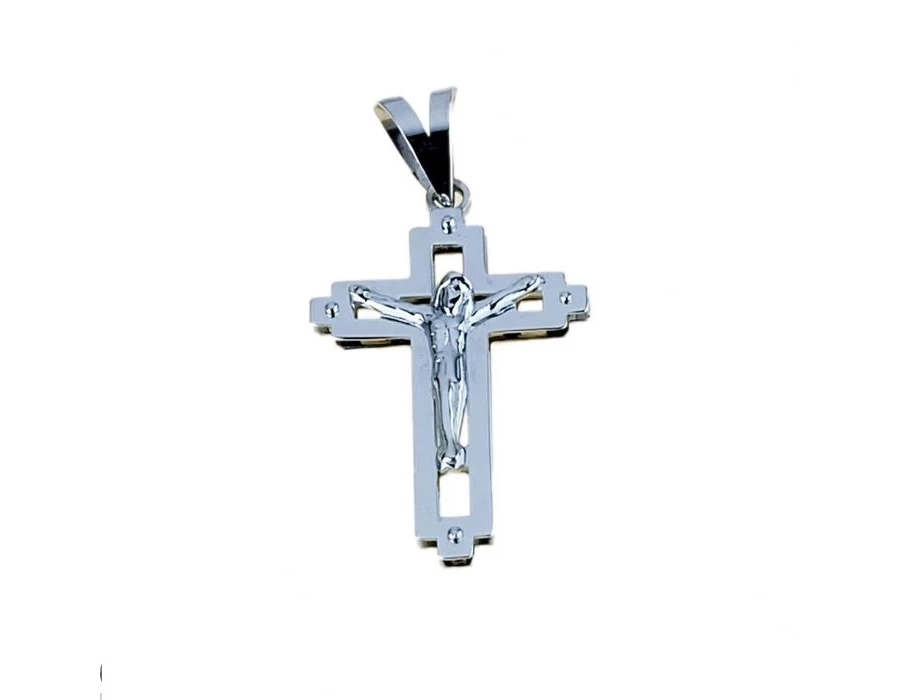 picture 1 Stylish double plate cross, dimensions 20x14mm.