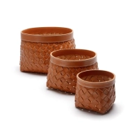 Picture Woven leather basket