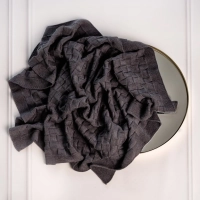 Zdjęcie Kocyk dziecięcy Vichy 100% merino szary