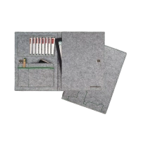 Picture Elegant notebook cover with space for business cards, tablet, phone for companies