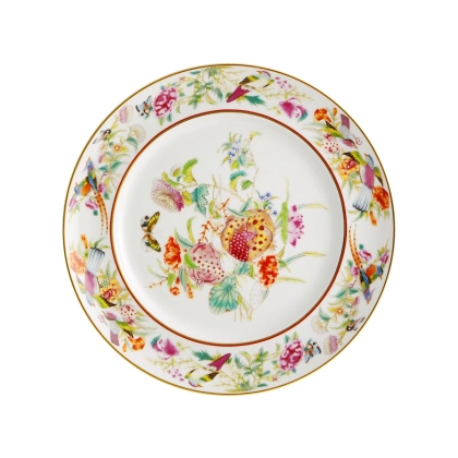 Zdjęcie Porcelanowy talerz obiadowy Granat Paço Real z roślinnym zdobieniem - Vista Alegre