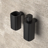 Picture Fantástico dispensador de jabón y portacepillos para el baño