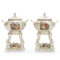 Zdjęcie Para berlińskich porcelanowych palników do perfum KPM z 1820 r.