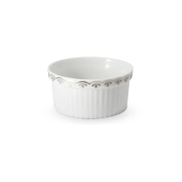 Picture Porcelain baking mold decorated with a platinum ornament - Leander