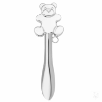 Picture Silver baby rattle in the shape of a teddy bear - Zaramella Argenti