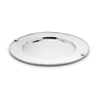 Zdjęcie Okrągła taca do serwowania - mosiądz platerowany srebrem - outlet