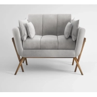 Picture Sillón exclusivo gris para un salón refinado – Muranti