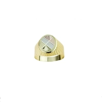 Picture Stylish men's oval dial ring in a box