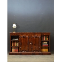 Picture Antique - Victorian low rosewood bookshelf/cabinet