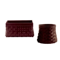 Picture Woven leather basket