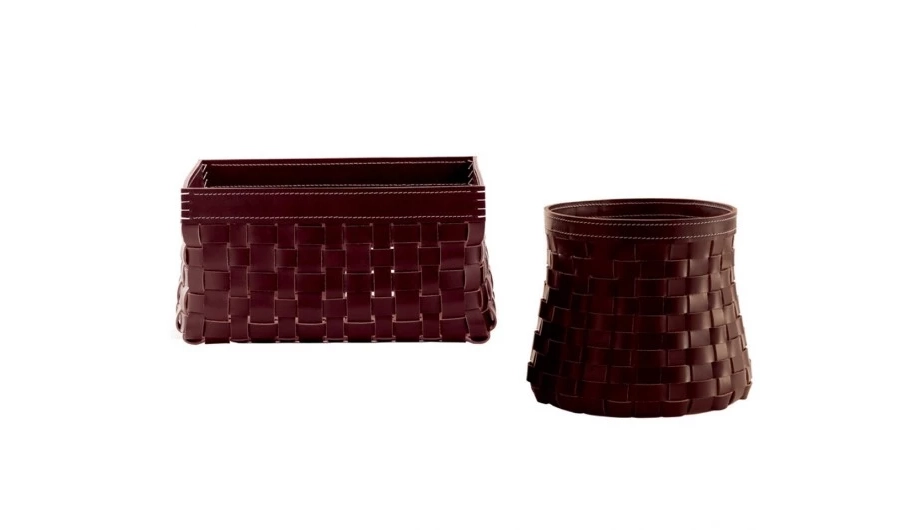 picture 1 Woven leather basket