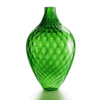 Picture Elegante jarrón verde para el salón de Murano