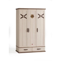 Picture Practical three-door wardrobe for a teenager's room - Cilek