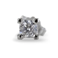 Picture Subtle point earring for men made of white gold and diamond