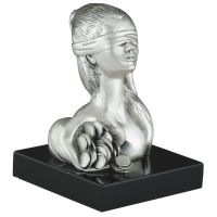 Bild Versilberte Figur mit Füllhorn