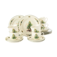 Picture Porcelain 18-piece coffee set decorated with a Christmas motif - Seltmann Weiden