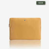 Picture Stylish women's yellow leather laptop briefcase