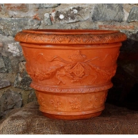 Picture A beautiful decorative flower pot made of Italian clay - Fornace Masini