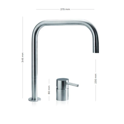 Picture Functional faucet with a swivel spout from an Italian manufacturer