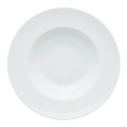 Zdjęcie Porcelanowy duży talerz na makaron Spirit White z delikatnym reliefowym zdobieniem - Vista Alegre