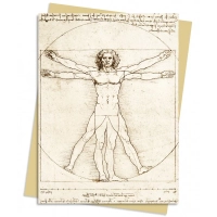 Picture Greeting Card Pack (Leonardo da Vinci: The Vitruvian Man) - Flame Tree Publishing