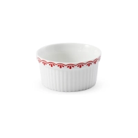 Picture Porcelain baking mold with red decoration – Leander