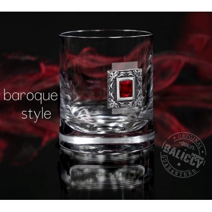 Zdjęcie Szklanka do whisky - rubinowy barok