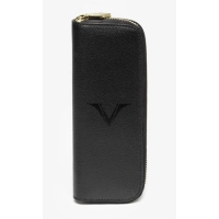 Picture Estuche de piel negro para 2 bolígrafos