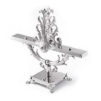 Picture Chromed newspaper stand with cast brass swans - Il Paralume Marina