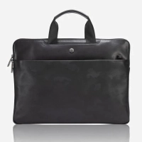 Picture Elegant leather laptop bag and briefcase, perfect for business meetings