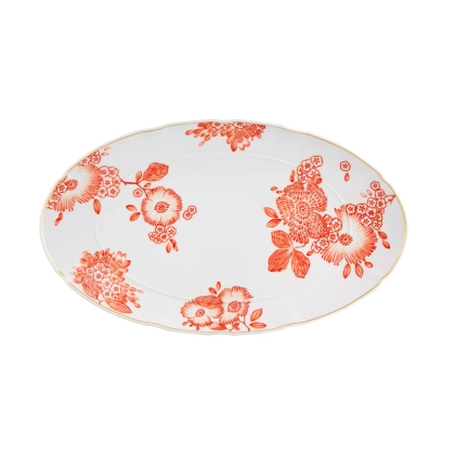 Zdjęcie Porcelanowy duży owalny talerz Coralina z ozdobnym motywem kwiatowym - Vista Alegre