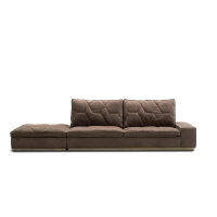 Picture Fir wood, leather/fabric upholstery - sofa from Italy - Ulivi Salotti