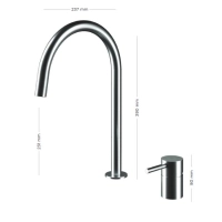 Picture Made in Italy - stainless steel two-hole tap for the kitchen
