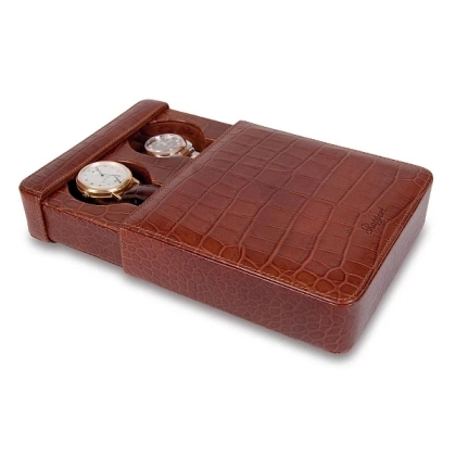 Zdjęcie Brązowe Etui na dwa zegarki