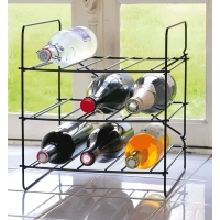 Bild Dezentes Metallregal für 9 Flaschen Wein