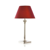 Picture Lujosa lámpara de mesa con pantalla roja