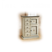 Picture A charming hand-decorated sideboard with 2 doors and 4 drawers - Zanini