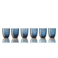 Picture A fantastic set of 6 Murano glass water glasses