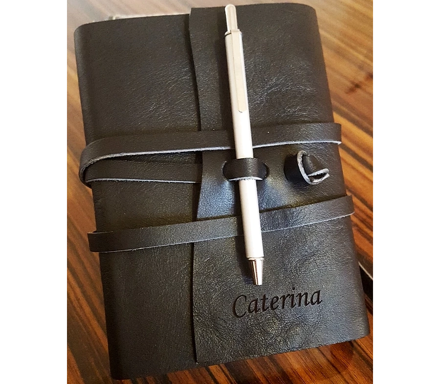 picture 2 Black elegant notebook - Leather