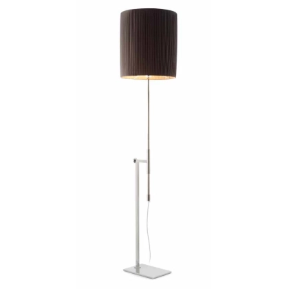 Picture An impressive free-standing lamp with a beautiful decorative lampshade