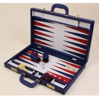 Picture Backgammon game in a beautiful leather case - 58x36x9 cm