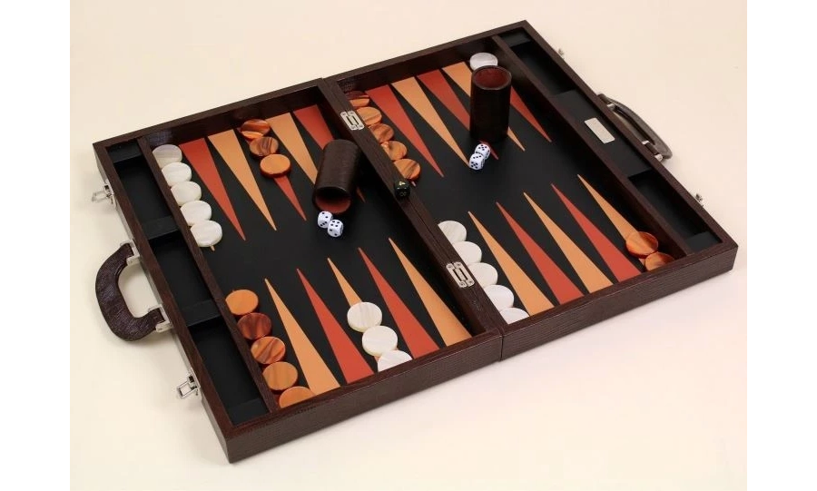Bild 2 Backgammon-Brettspiel in einer Holzkiste