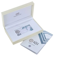 Picture Diamond in a blister weighing 0.16 carats, VVS2 clarity, IGI certificate